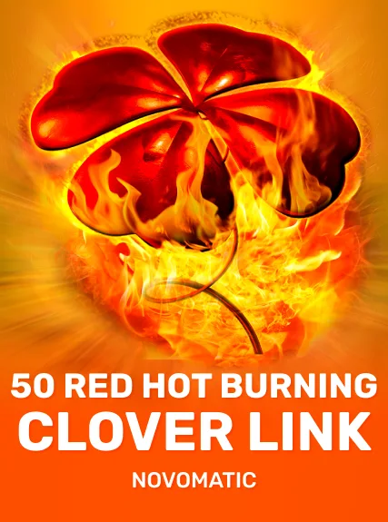 50 Red Hot Burning Clover Link game tile